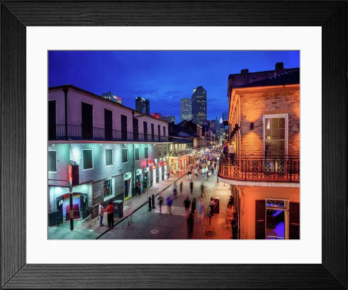 Framed Print : Bourbon Street, at night, French Quarter, New Orleans, Louisiana, USA Framed Print : Bourbon Street, at night, French Quarter, New Orleans, Louisiana, USA