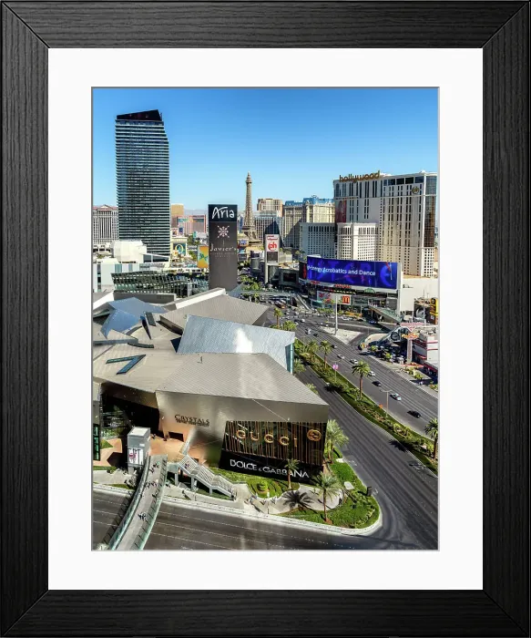 Framed Print : Vegas City View, Crystals Shopping Mall, City Center, Las Vegas Strip, Las Vegas, Paradise, Nevada, USA Framed Print : Vegas City View, Crystals Shopping Mall, City Center, Las Vegas Strip, Las Vegas, Paradise, Nevada, USA