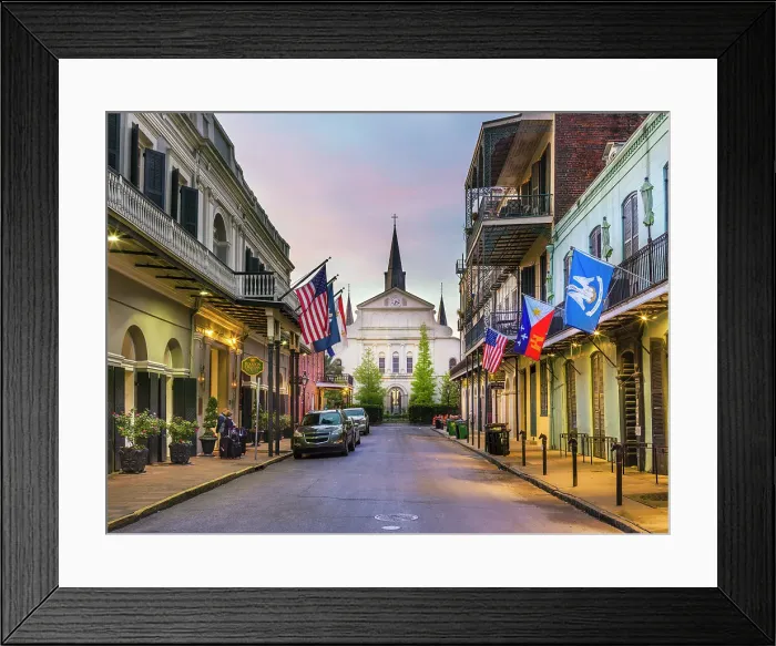 Framed Print : Cathedral Saint Louis, , from the back French Quarter, New Orleans, Louisiana, USA Framed Print : Cathedral Saint Louis, , from the back French Quarter, New Orleans, Louisiana, USA