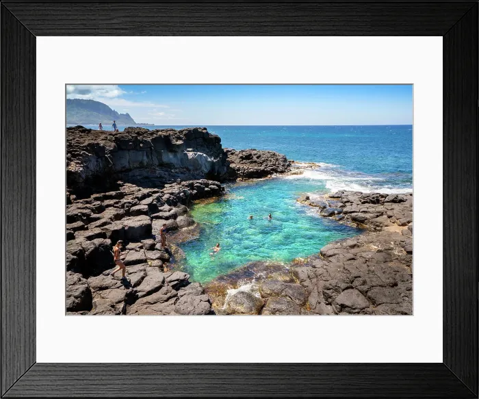 Framed Print : Queens Bath, Princeville, Kauai, Hawaii, USA Framed Print : Queens Bath, Princeville, Kauai, Hawaii, USA