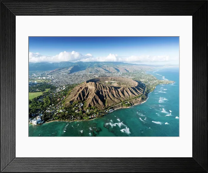 Framed Print : Aerial, Helicopter Diamond Head Crater Honolulu, Oahu, Hawaii, USAAloha Shirt Store, Waikiki Framed Print : Aerial, Helicopter Diamond Head Crater Honolulu, Oahu, Hawaii, USAAloha Shirt Store, Waikiki