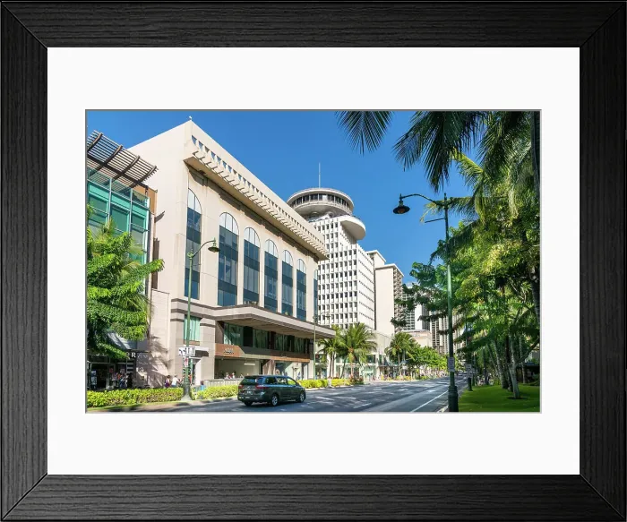 Framed Print : Designer Shopping Waikiki, Kalakaua Avenue Honolulu, Oahu, Hawaii, USA Framed Print : Designer Shopping Waikiki, Kalakaua Avenue Honolulu, Oahu, Hawaii, USA