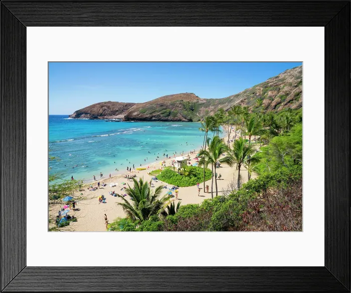 Framed Print : Hanauma Bay, Hanauma Beach Oahu, Hawaii, USA Framed Print : Hanauma Bay, Hanauma Beach Oahu, Hawaii, USA