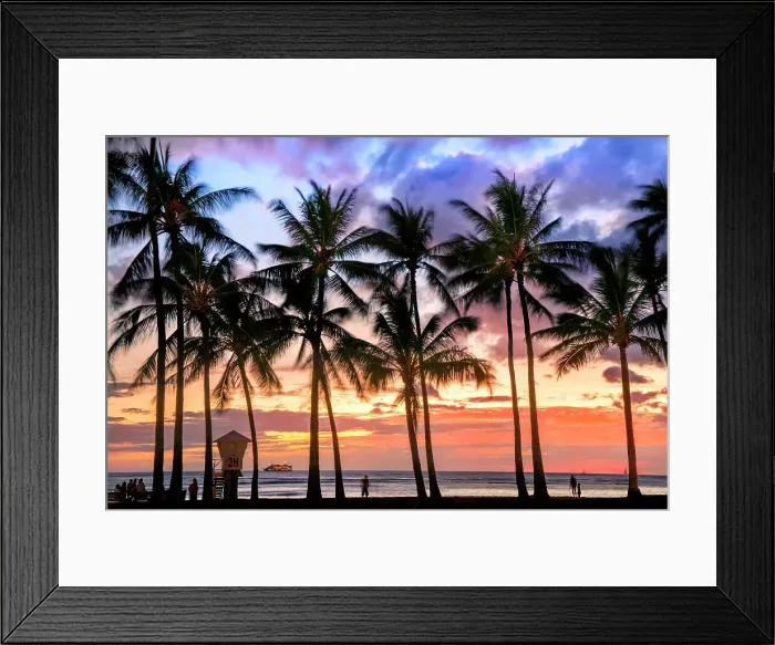 Framed Print : Waikiki Beach Honolulu, Oahu, Hawaii, USA Framed Print : Waikiki Beach Honolulu, Oahu, Hawaii, USA