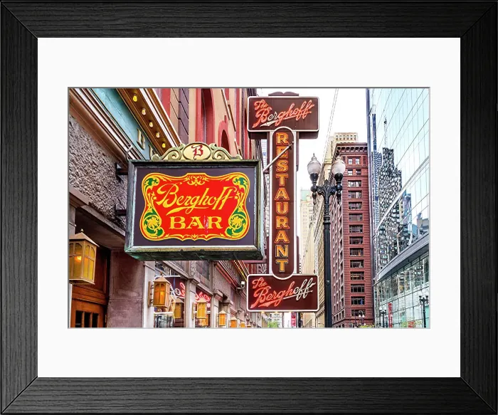 Framed Print : The Berghoff German Restaurant, Chicago, Illinois, Midwest, USA Framed Print : The Berghoff German Restaurant, Chicago, Illinois, Midwest, USA