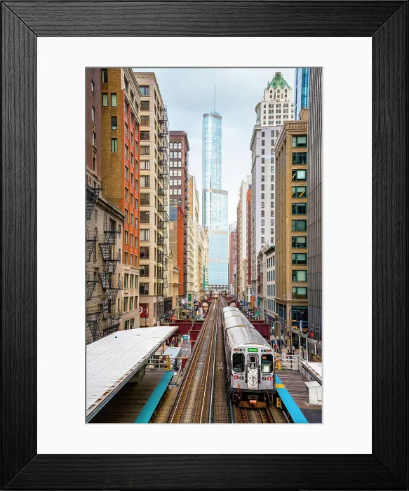 Framed Print : Chigagos L, rapid train station, in the Loop Chicago, Illinois, Midwest, USA Framed Print : Chigagos L, rapid train station, in the Loop Chicago, Illinois, Midwest, USA