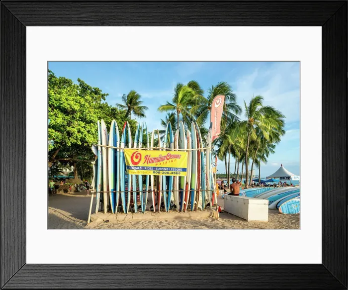 Framed Print : Waikiki Beach Honolulu, Oahu, Hawaii, USA Framed Print : Waikiki Beach Honolulu, Oahu, Hawaii, USA
