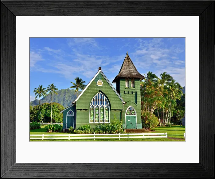 Framed Print : Hanalei Church Kauai, Hawaii, USA Framed Print : Hanalei Church Kauai, Hawaii, USA