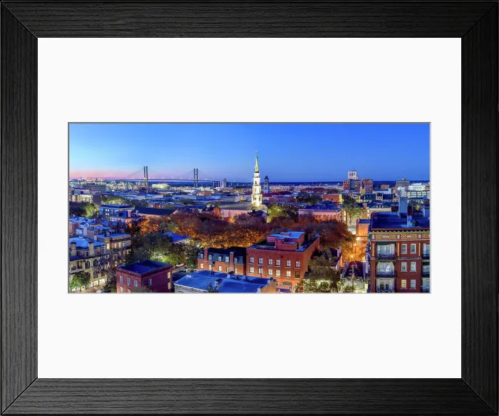 Framed Print : Skyline of Savannah Savannah, Georgia, USA Framed Print : Skyline of Savannah Savannah, Georgia, USA