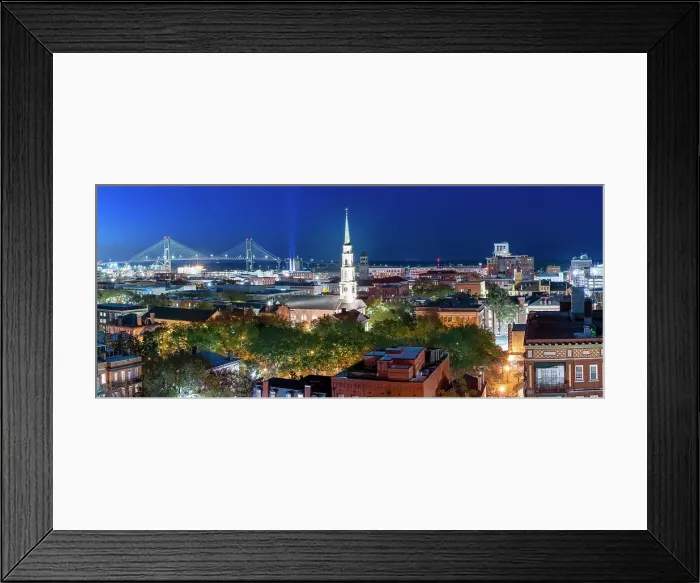 Framed Print : Skyline of Savannah Savannah, Georgia, USA Framed Print : Skyline of Savannah Savannah, Georgia, USA