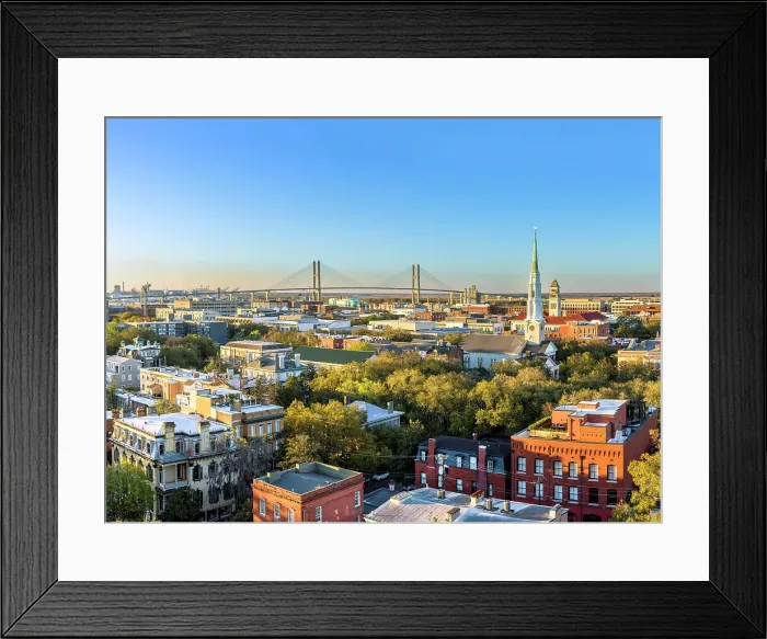 Framed Print : Skyline of Savannah Savannah, Georgia, USA Framed Print : Skyline of Savannah Savannah, Georgia, USA
