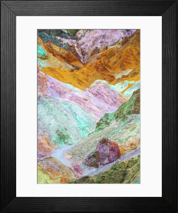Framed Print : Artists colorful Palette, Bad Lands Artists Drive Death Valley National Park, California, USA Framed Print : Artists colorful Palette, Bad Lands Artists Drive Death Valley National Park, California, USA