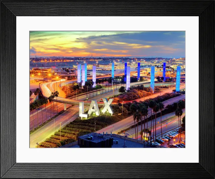 Framed Print : Los Angeles Airport, LAX Sign, City of Los Angeles, Southern California, USA Framed Print : Los Angeles Airport, LAX Sign, City of Los Angeles, Southern California, USA