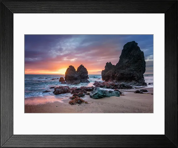 Framed Print : Rodeo Beach, Sunset San Francisco California, USA Framed Print : Rodeo Beach, Sunset San Francisco California, USA