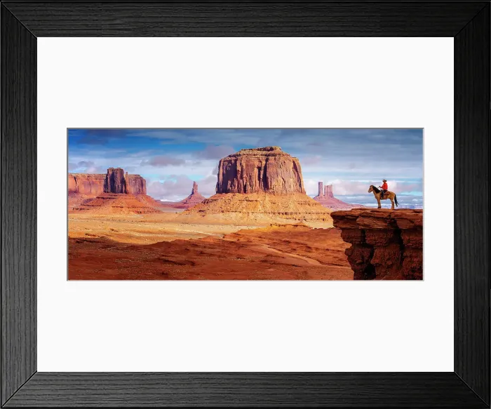 Framed Print : Tom Ford Point, Navajo Man on his Horse called Spirit Monument Valley Navajo Tribal Park, Arizona, USA Framed Print : Tom Ford Point, Navajo Man on his Horse called Spirit Monument Valley Navajo Tribal Park, Arizona, USA