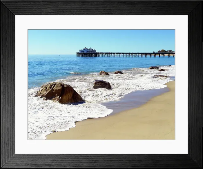 Framed Print : Pier, Malibu Beach, Los Angeles, Southern California, USA Framed Print : Pier, Malibu Beach, Los Angeles, Southern California, USA