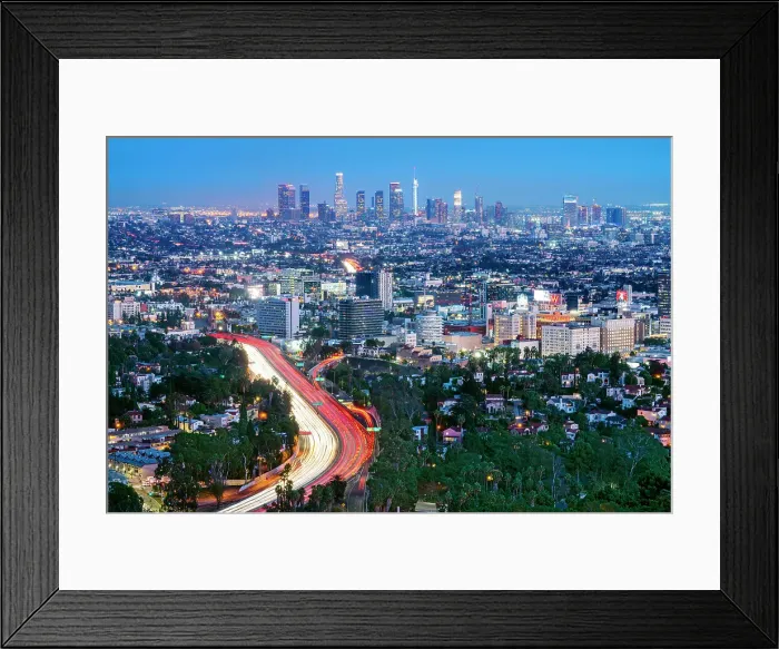 Framed Print : Downtown Skyline, Highway 1, City of Los Angeles, Southern California, USA Framed Print : Downtown Skyline, Highway 1, City of Los Angeles, Southern California, USA