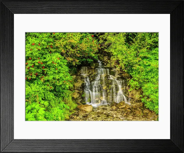 Framed Print : Waterfall, Haines, Alaska, USA Framed Print : Waterfall, Haines, Alaska, USA