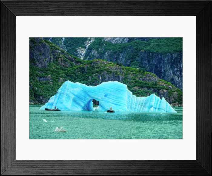 Framed Print : Iceberg calved off the South Sawyer glacier, Tracy Arm, Alaska, USA