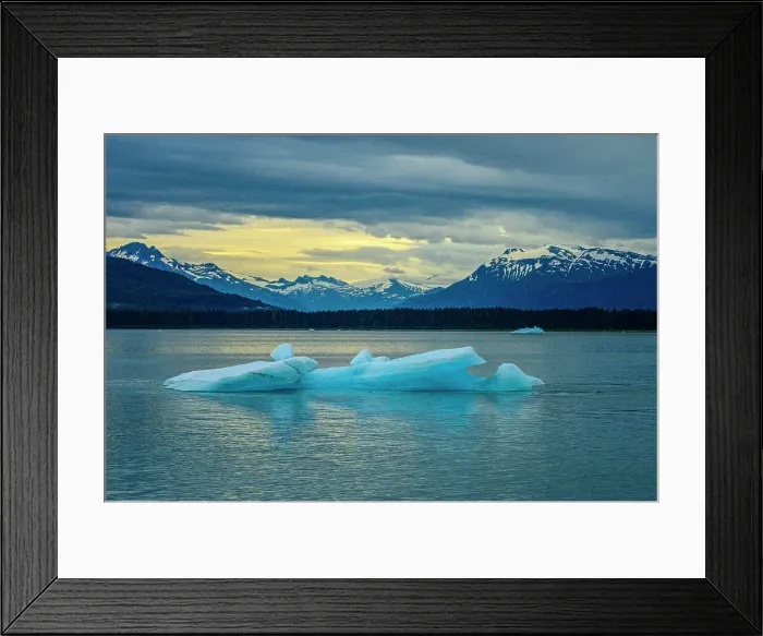 Framed Print : Iceberg from Tracy Arm, Holkham Bay, Alaska, USA