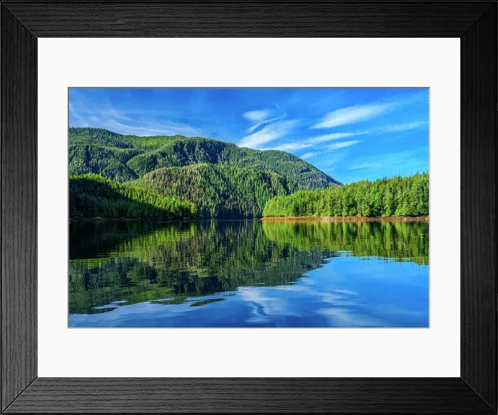 Framed Print : Morning reflections in Shrimp Bay, Shrimp Bay, Alaska, USA