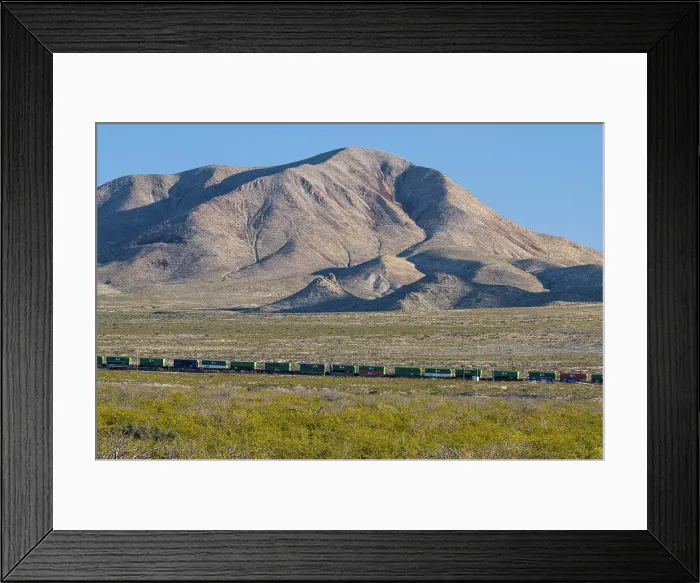Framed Print : Mountain and Creosote desert, I 10 between Van Horn and El Paso, Texas, USA Framed Print : Mountain and Creosote desert, I 10 between Van Horn and El Paso, Texas, USA