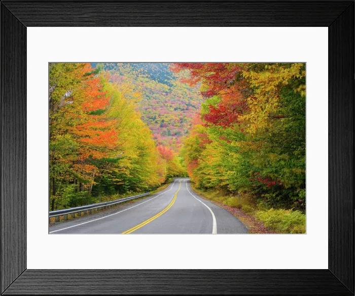 Framed Print : Kancamagus Highway and autumn foliage, White Mountain National Forest, New Hampshire, USA Framed Print : Kancamagus Highway and autumn foliage, White Mountain National Forest, New Hampshire, USA