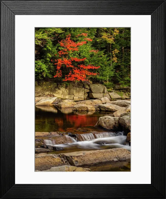 Framed Print : The Ellis River in autumn, at Jackson Falls, Jackson, New Hampshire, USA