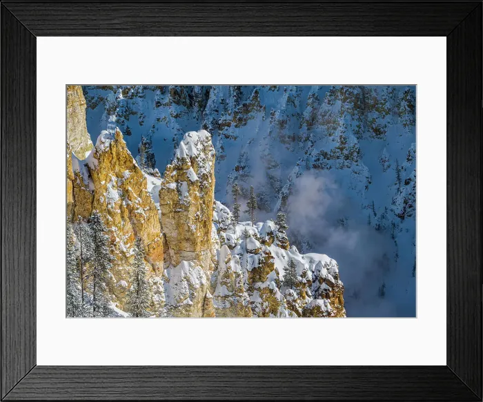 Framed Print : Grand Canyon of the Yellowstone in winter, Yellowstone National Park, Wyoming, USA Framed Print : Grand Canyon of the Yellowstone in winter, Yellowstone National Park, Wyoming, USA