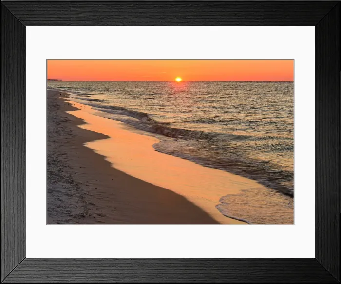 Framed Print : Navarre Beach on the Gulf of Mexico at dawn, Navarre, Florida, USA