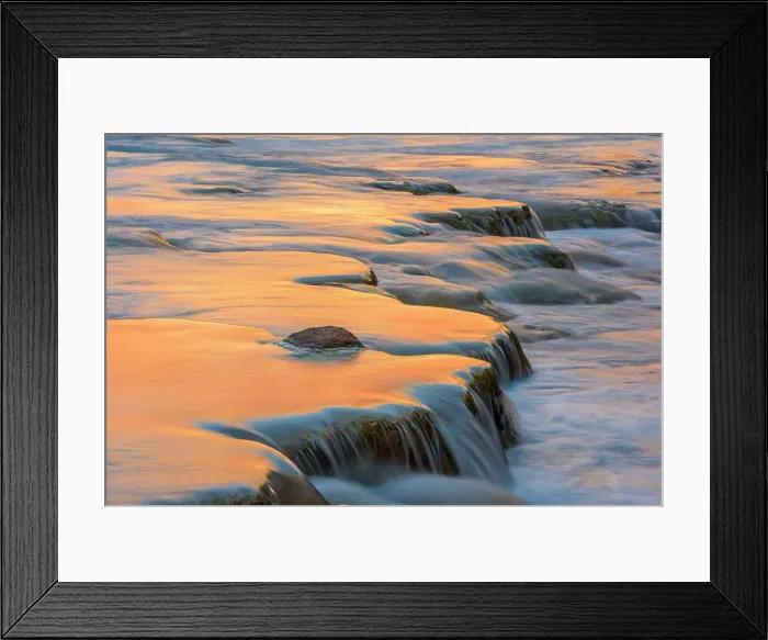 Framed Print : Little Colorado River- mineral-laden water flowing over traverrtine terraces at dawn, Grand Canyon National Park, Arizona, USA Framed Print : Little Colorado River- mineral-laden water flowing over traverrtine terraces at dawn, Grand Canyon National Park, Arizona, USA