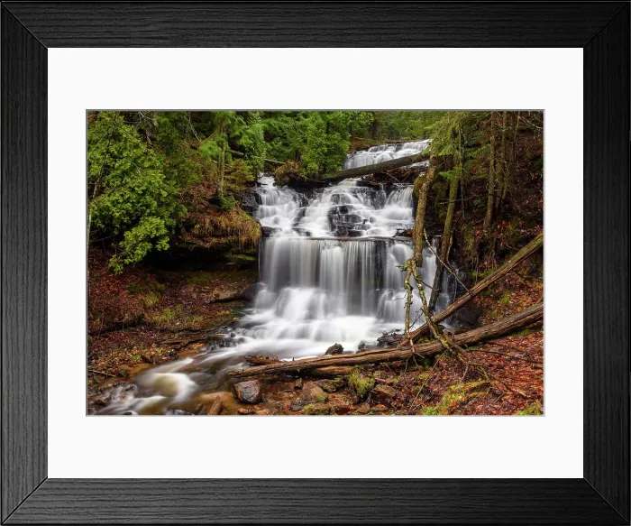 Framed Print : Wagner Falls in late autumn, Wagner Falls Scenic area, Munising, Michigan, USA Framed Print : Wagner Falls in late autumn, Wagner Falls Scenic area, Munising, Michigan, USA