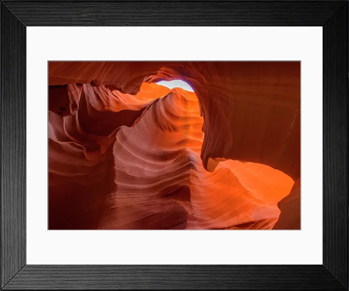Framed Print : Eroded Navajo Sandstone in the Lower Antelope Canyon, Page, Arizona, USA