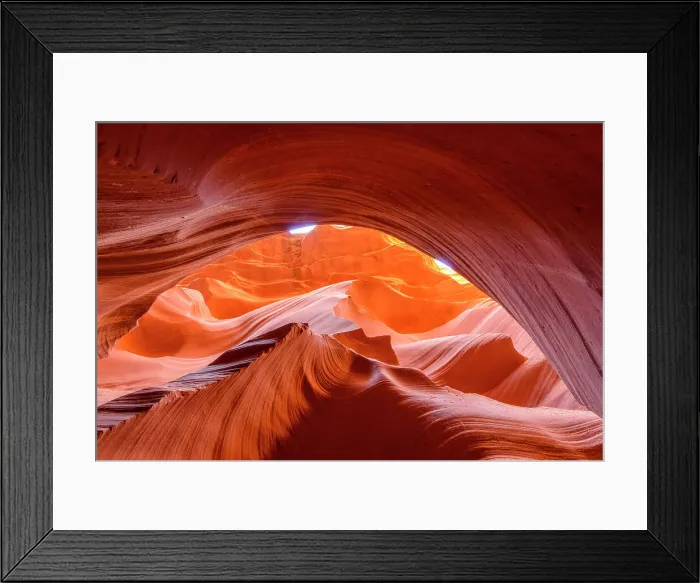Framed Print : Eroded Navajo Sandstone in the Lower Antelope Canyon, Page, Arizona, USA