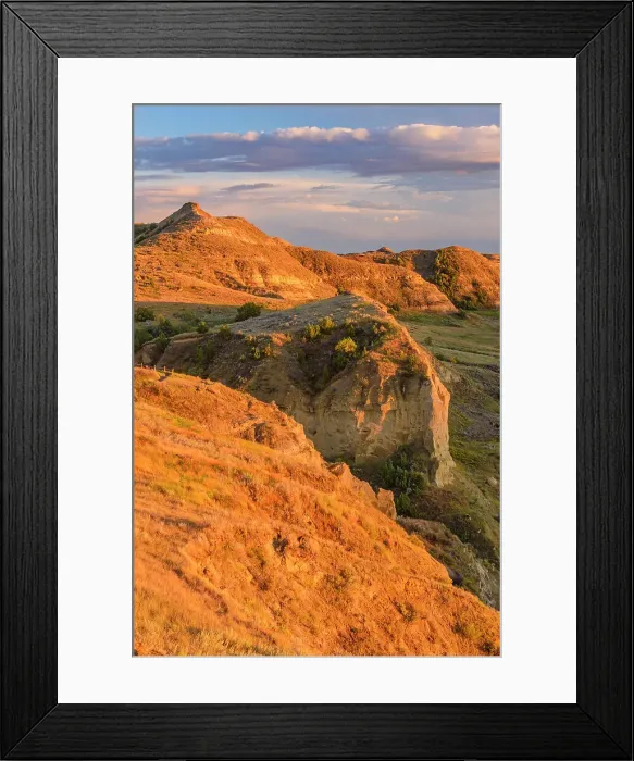 Framed Print : The Little Missouri River Valley in late summer, Theodore Roosevelt NP (South Unit), North Dakota, USA