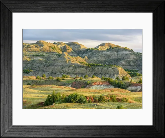Framed Print : Badlands from Buck Hill, Theodore Roosevelt NP (South Unit), North Dakota, USA
