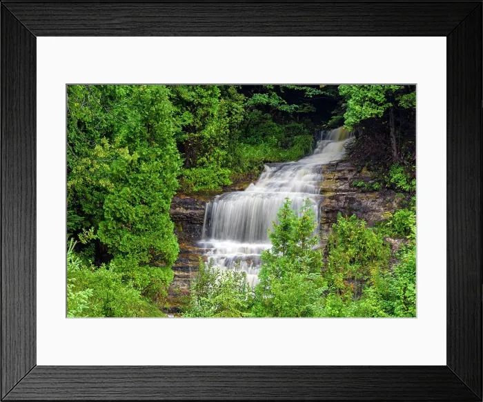 Framed Print : Alger Falls in autumn, Alger County, Munising, Michigan, USA Framed Print : Alger Falls in autumn, Alger County, Munising, Michigan, USA