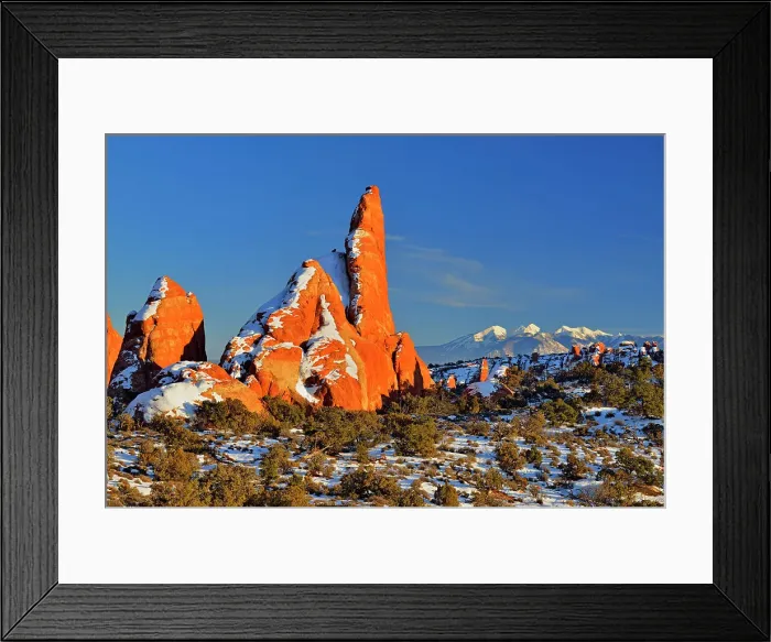 Framed Print : Sandstone fins in winter near the Fiery Furnace, Arches National Park, Utah, USA Framed Print : Sandstone fins in winter near the Fiery Furnace, Arches National Park, Utah, USA