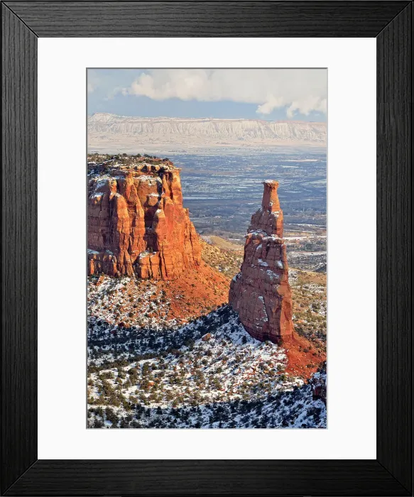 Framed Print : Independence Monument in winter, Colorado National Monument, Colorado, USA Framed Print : Independence Monument in winter, Colorado National Monument, Colorado, USA