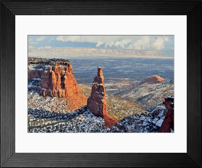 Framed Print : Independence Monument in winter, Colorado National Monument, Grand Junction, Colorado, USA