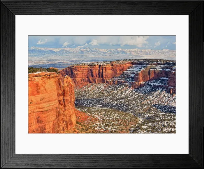 Framed Print : Rim Rock Drive with fresh snow, Colorado National Monument, Colorado, USA Framed Print : Rim Rock Drive with fresh snow, Colorado National Monument, Colorado, USA