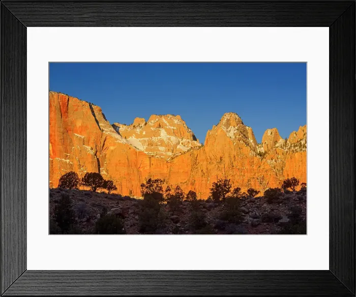 Framed Print : Dawn light on the Towers of the Virgin, Zion National Park, Utah, USA Framed Print : Dawn light on the Towers of the Virgin, Zion National Park, Utah, USA