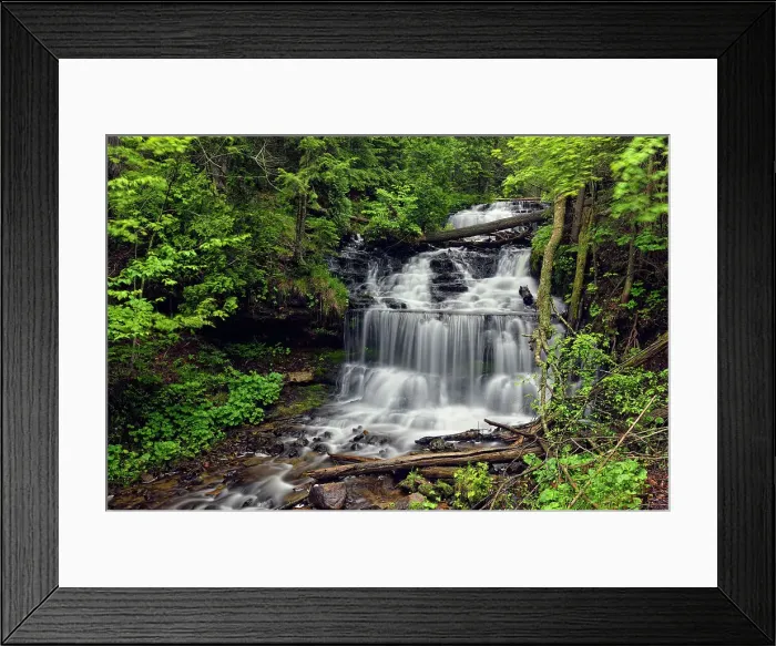 Framed Print : Wagner Falls, Wagner Falls Scenic Site, Alger County, Michigan, USA Framed Print : Wagner Falls, Wagner Falls Scenic Site, Alger County, Michigan, USA