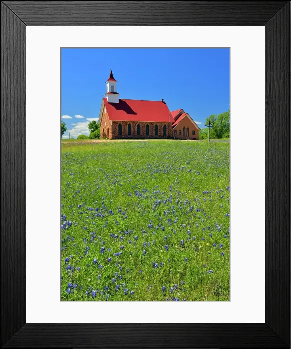 Framed Print : Art Methodist Church (Established 1856), Art, Texas, USA