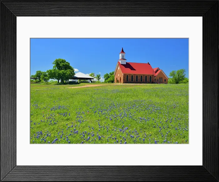 Framed Print : Art Methodist Church (Established 1856), Art, Texas, USA