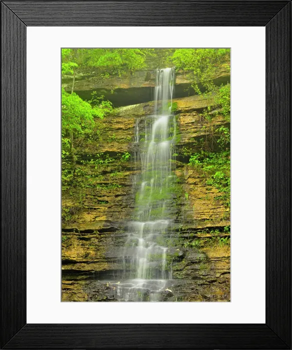 Framed Print : Twin Falls, Buffalo National River, Arkansas, USA Framed Print : Twin Falls, Buffalo National River, Arkansas, USA