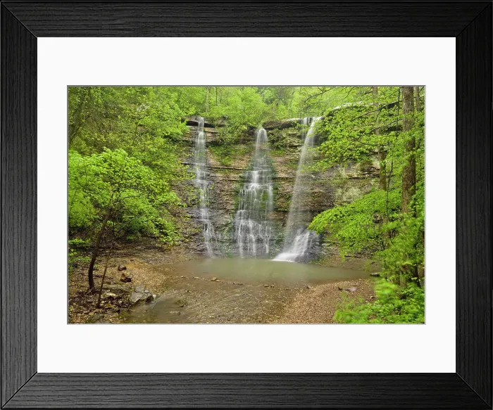 Framed Print : Twin Falls, Buffalo National River, Arkansas, USA Framed Print : Twin Falls, Buffalo National River, Arkansas, USA