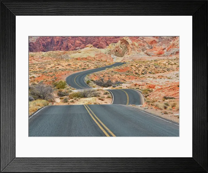 Framed Print : Weathered sandstone rock formations and desert shrubs along the Scenic Drive- Rainbow Vista, Valley of Fire State Park, Nevada, USA Framed Print : Weathered sandstone rock formations and desert shrubs along the Scenic Drive- Rainbow Vista, Valley of Fire State Park, Nevada, USA