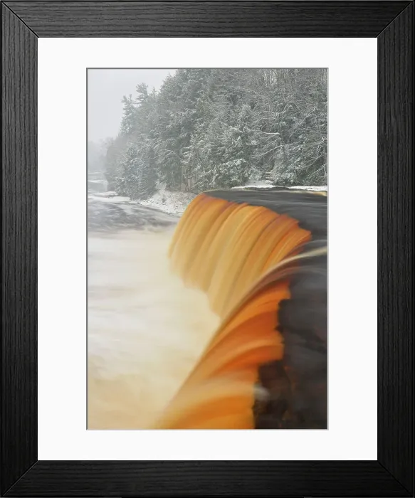 Framed Print : Tahquamenon Falls in early winter, Tahquamenon State Park, Michigan, USA