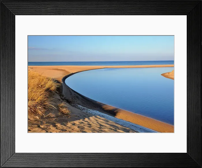 Framed Print : Autrain River and sand dunes along the shore of Lake Superior, Autrain, Michigan, USA Framed Print : Autrain River and sand dunes along the shore of Lake Superior, Autrain, Michigan, USA